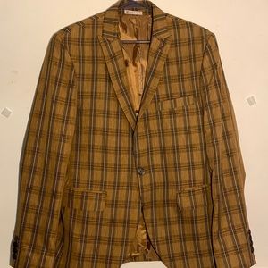 Monta Brown Printed Blazer